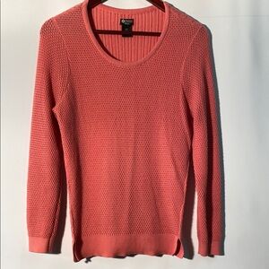 Haggar Orange Crew Neck Sweater Fine Knit